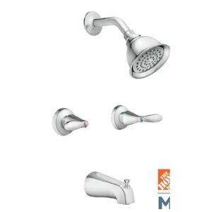 MOEN ADLER 2-HANDLE 1-SPRAY TUB AND SHOWER FAUCET IN CHROME Missing Pieces